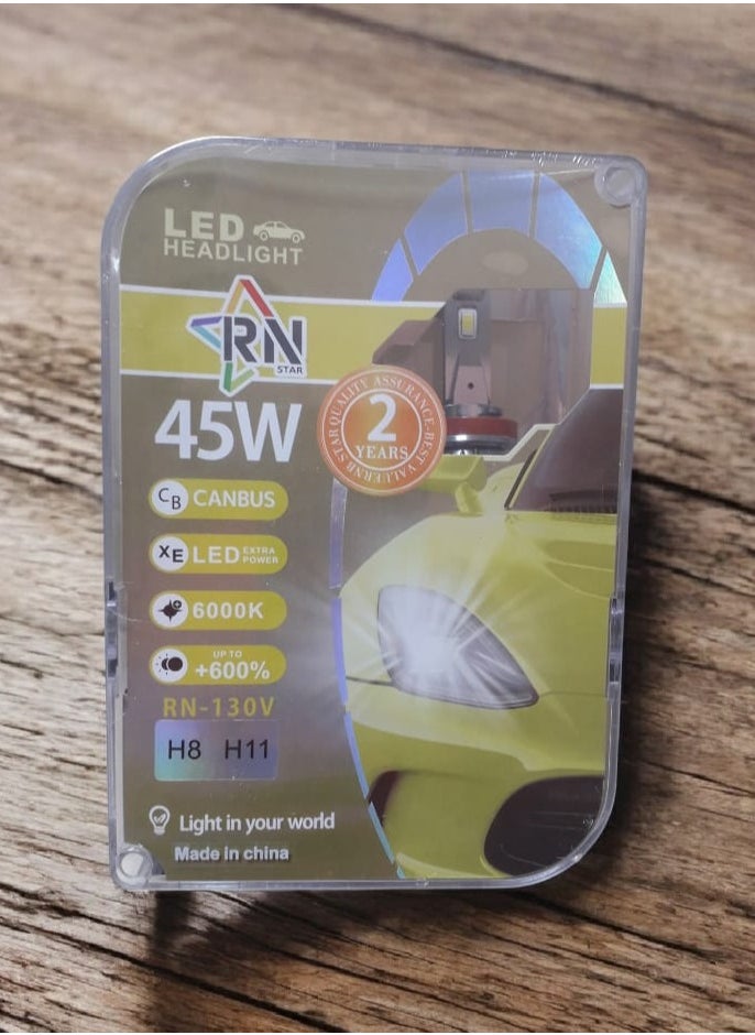 Generic - Car Light Set - 45W - H11 / H8 - Powerful Illumination and High Quality for Outstanding Road Performance - Image 1
