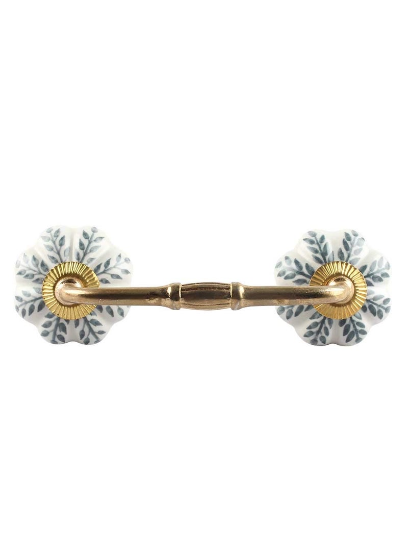 Indian-Shelf IndianShelf 1 Pack Grey Unique Drawer Handles Decorative Cabinet Pulls Gold Hardware 6 Hole to Hole BH689CK1628  - Image 1