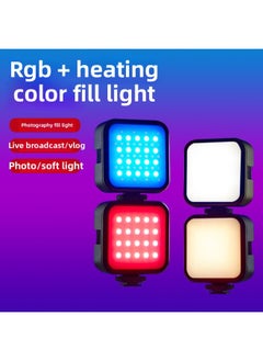 General Live Mobile Phone Camera Light Self-timer Light Magic RGB Soft Light Charging Mini LED Pocket Fill Light-Specifications:Monochrome Battery Fill Light  - Image 2
