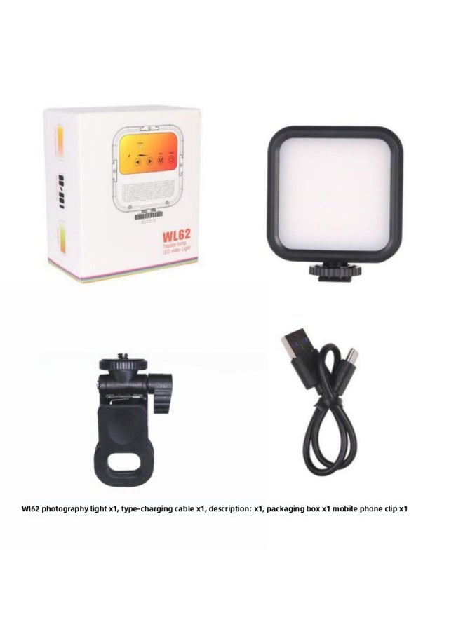 General - Live Mobile Phone Camera Light Self-timer Light Magic RGB Soft Light Charging Mini LED Pocket Fill Light-Specifications:Monochrome Battery Fill Light - Image 1