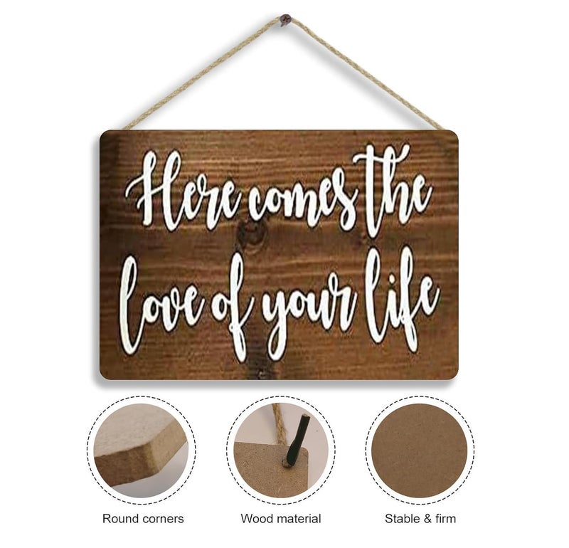 Wooden Signs/Pick a Seat Not A Side Sign You Are Loved by the Groom and Bride, Wedding Signs Kitchen Cafe Pub Decor, Wood wal Art, Rustic Wood Decor Gift 12x16 INCH