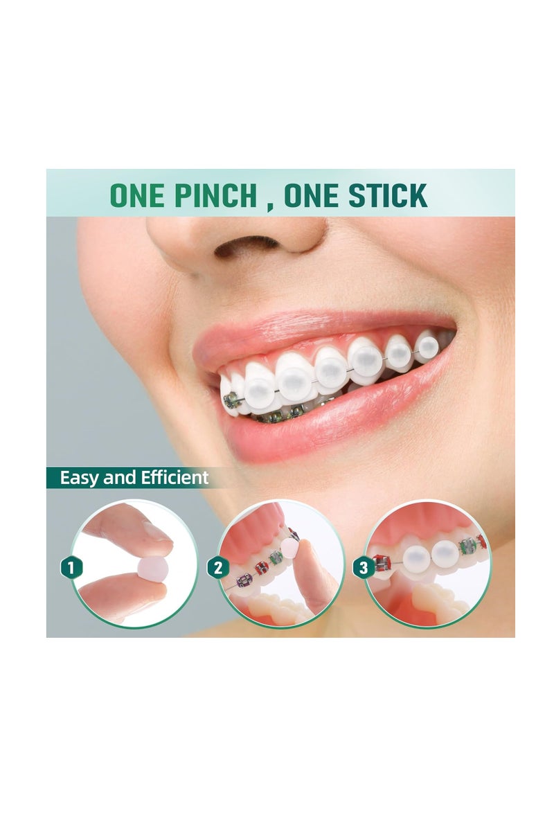 general 120 Orthodontic Wax for Braces Wax, Easy Molding Long-Lasting Hold, Food-Grade Dental Wax Individually Sealed Packets, Portable and Easy to Tear - Image 3