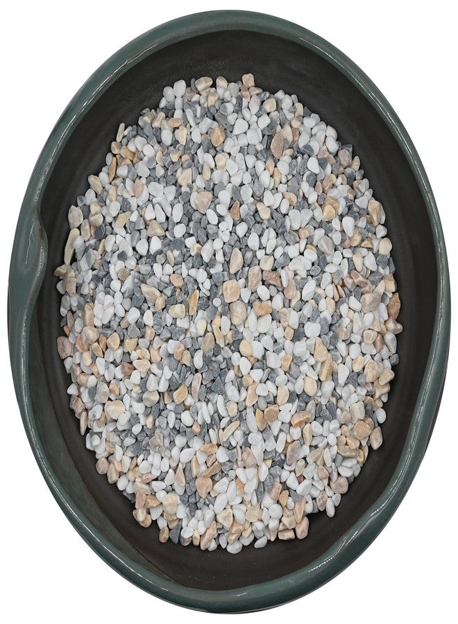 Gerta 10 LBS GreyMixed Pea Gravel, Natural Succulent and Cactus Gravel Pebbles, Pebbles for Indoor Plants, Natural Gardens Mulching, for Houseplants, for Aquarium Gravel, to Maintain Soil Aeration(4-6mm) - Image 1