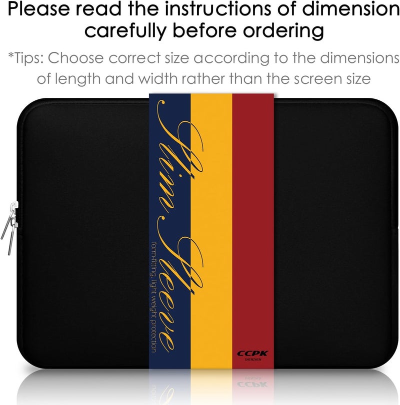 CCPK Laptop Sleeve 15.6" for MacBook Pro 16 inch Mac Air 15 inch M4 M3 Compatible with Hp Lenovo Dell Acer Computer Laptop Bag Sleeve Carrying Case Cover Protective Skin 15.6-16 inch Accessories Black - Image 3