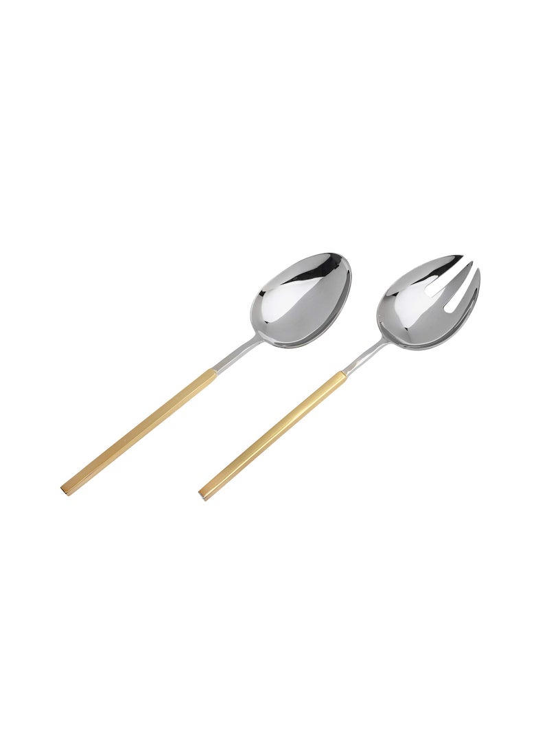 Godinger Godinger  Stainless Steel Salad Spoon Fork Serving Set of 2 piece 