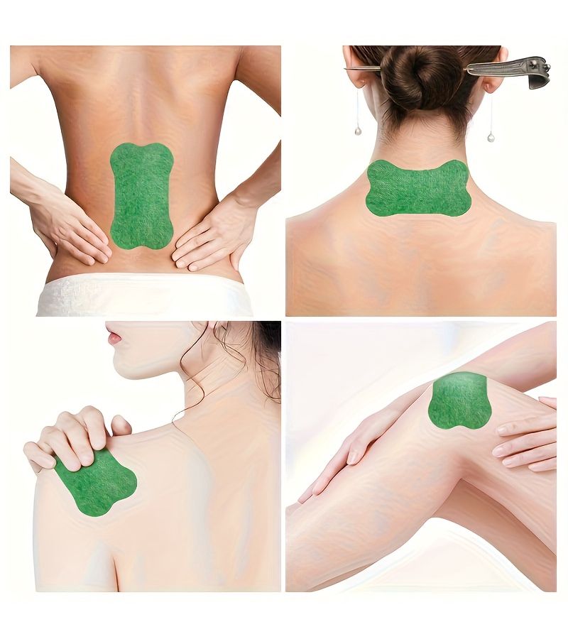 24pcs Green Bone Lumbar Patches for Shoulders Neck Hands Back Feet - Image 5