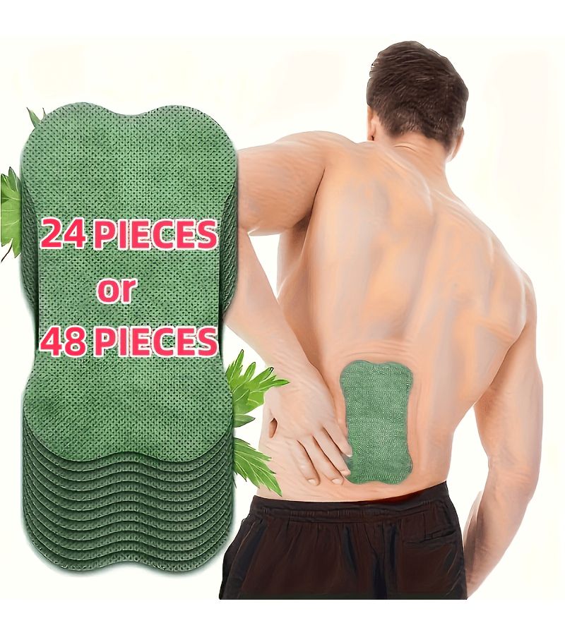 24pcs Green Bone Lumbar Patches for Shoulders Neck Hands Back Feet - Image 2