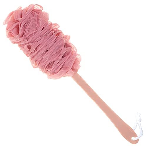 Arswin Back Scrubber for Shower, Loofah Long Handle Bath Body Brush, Soft Nylon Mesh Sponge On a Stick for Shower Men Women Kids Elderly, Exfoliating Scrub Cleaning Luffa for All Kinds of Skin(Pink) - Image 1