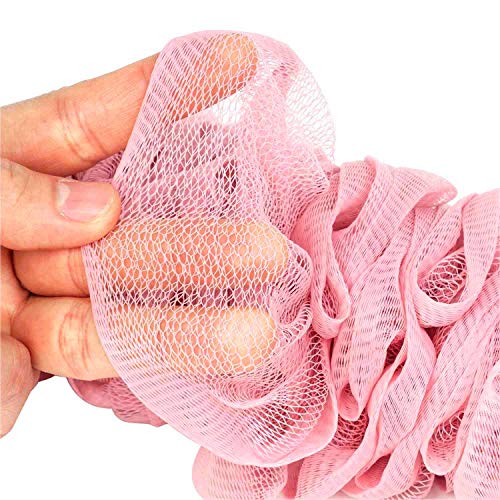 Arswin Back Scrubber for Shower, Loofah Long Handle Bath Body Brush, Soft Nylon Mesh Sponge On a Stick for Shower Men Women Kids Elderly, Exfoliating Scrub Cleaning Luffa for All Kinds of Skin(Pink) - Image 3