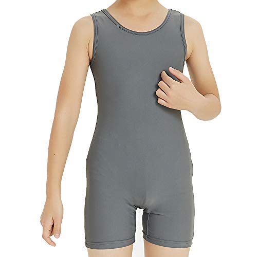 NEW DANCE Boy's Gymnastics Unitard Toddler Ballet Dance Practice Atheletic Competition Training Leotard Gray,SC - Image 1