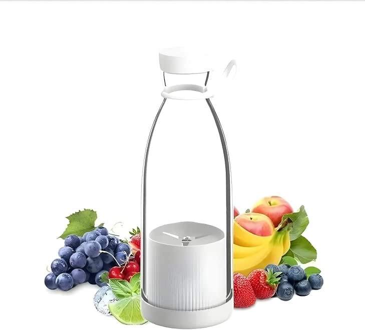 hanso Portable Mini Blender for Shakes and Smoothies - Perfect for Sports, Travel, and Outdoor Adventures - 420ml Capacity, 40W Power (White)