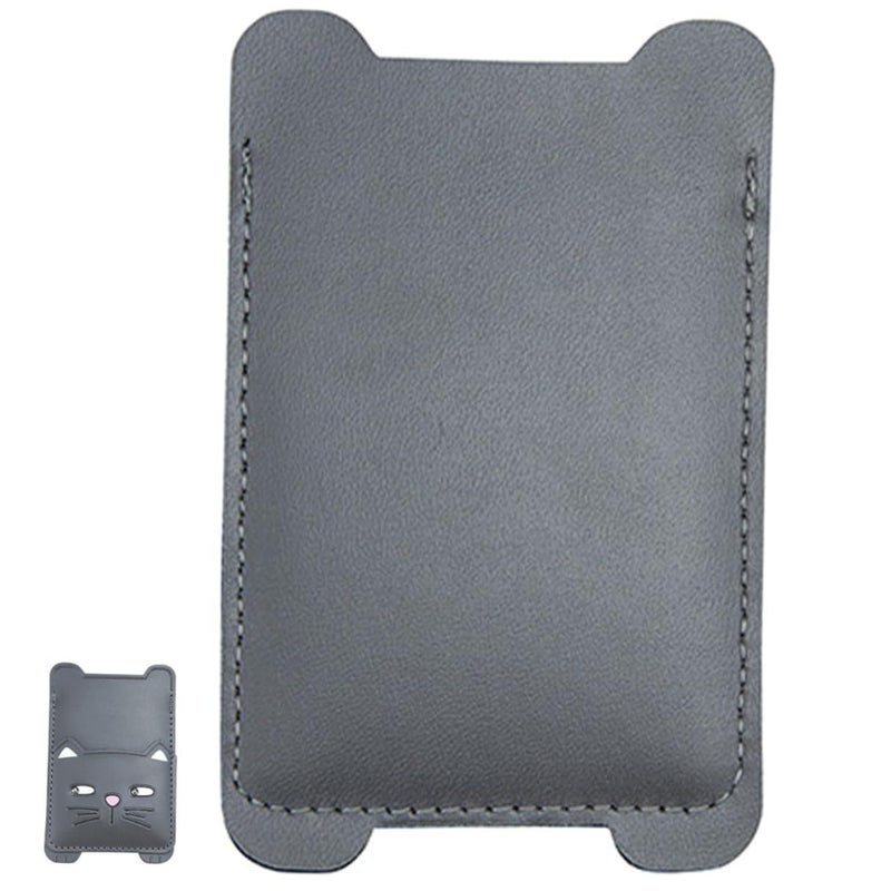 Cute Cat Pattern PU Leather Adhesive Card Holder Wallet For Smartphones - Image 2