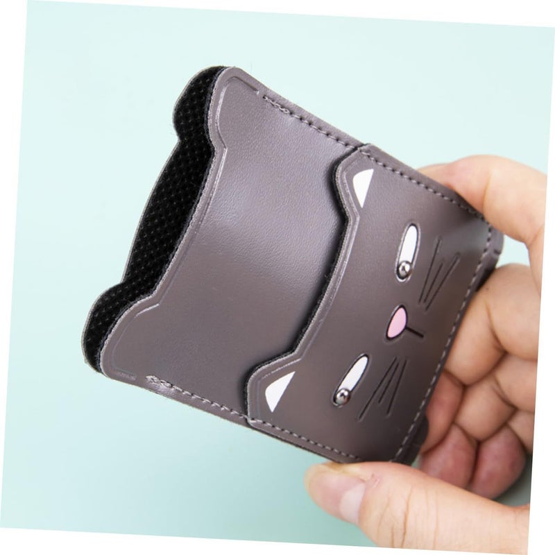 Cute Cat Pattern PU Leather Adhesive Card Holder Wallet For Smartphones - Image 5