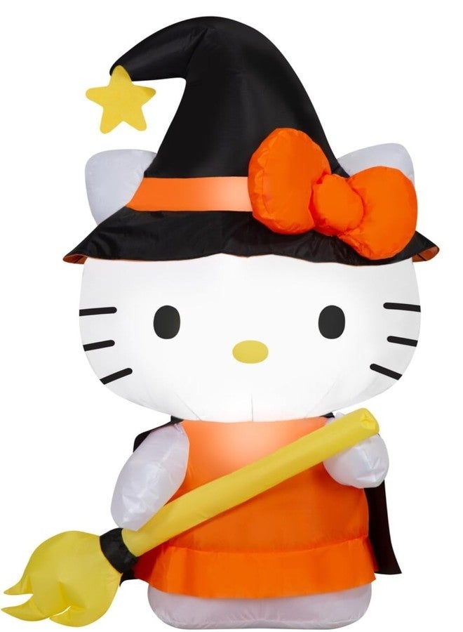 Gemmy Halloween Hello Kitty Witch 3.5ft Yard Inflatable - Seasonal Indoor/Outdoor Decor - Image 1