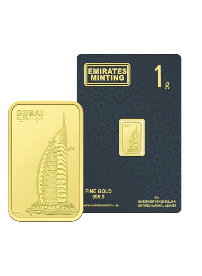Burj Al Arab Edition | Emirates Minting 1g 24K Gold Bar 999.9 - 1 Grams