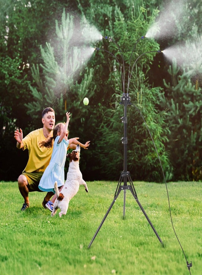 BYIUA Standing Misters for Outside Patio, Adjustable 5.25FT Misting Cooling System with 26.5FT Water Supply Line, Portable Outdoor Mist Hose for Backyard, Garden, Pool, Tanning, BBQ, and Water Playing - Image 5