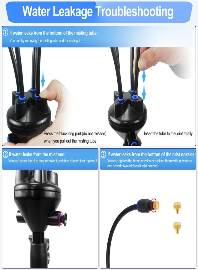 BYIUA Standing Misters for Outside Patio, Adjustable 5.25FT Misting Cooling System with 26.5FT Water Supply Line, Portable Outdoor Mist Hose for Backyard, Garden, Pool, Tanning, BBQ, and Water Playing - Image 3