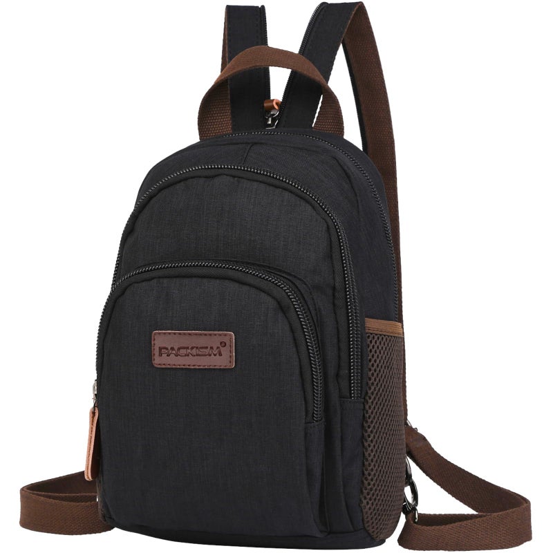 PACKISM Small Backpack Purse for Women - Convertible Backpack Purse Sling Bag for Women with Multiple Compartment Pockets Adjustable Straps Daily Mini Backpack, Black - Image 1