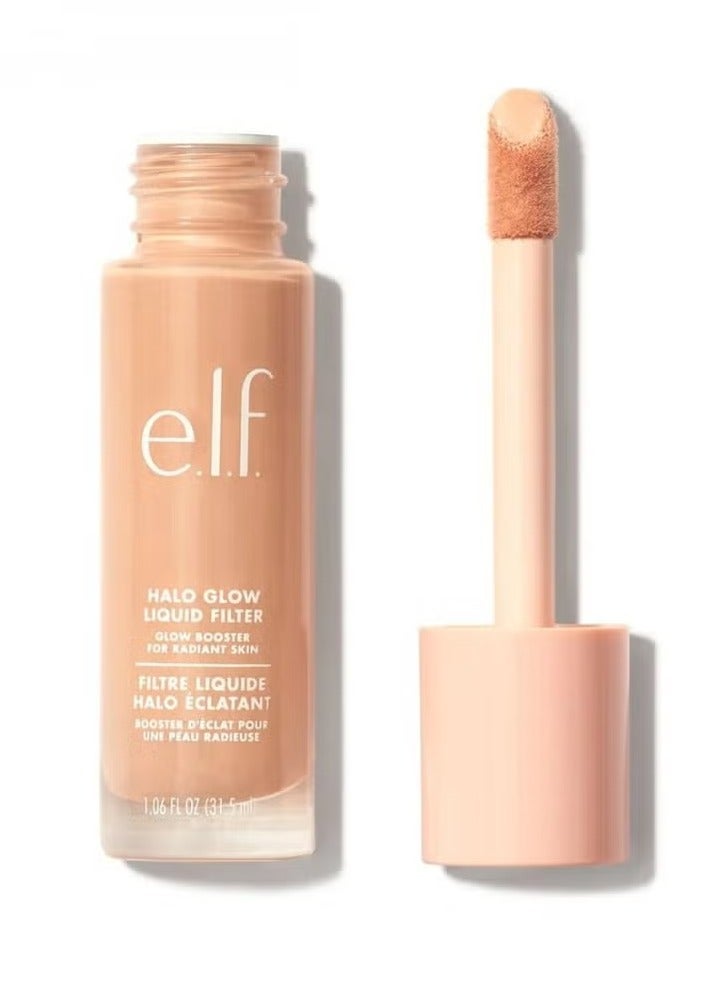إلف هالو جلو سائل فلتر، معزز للبشرة لإطلالة متألقة وناعمة، غني بحمض الهيالورونيك، برايمر نباتي خفيف/متوسط ​​+ باور جريب شفاف 24 مل - Image 2