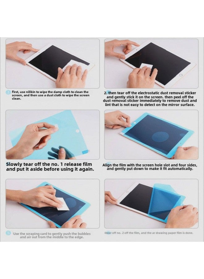 IPad Type Paper Film 2025 Pro11 10.9 Inch Frosted Handwriting Film Mini7 Flat Protective Film-Color:IPad 5/6/Air/Air2 (9.7 Inch)-Dimensions:Writing Film (die) - Image 5