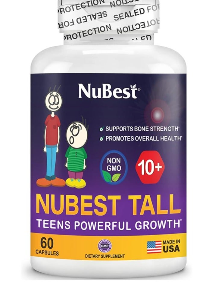 نوبست نوبيست طويل 10+ سنوات – مكمل غذائي لدعم تقوية العظام والمناعة والصحة العامة – يحتوي على كالسيوم، فيتامين D3، فيتامين K2، والفيتامينات المتعددة – 60 كبسولة - Image 1