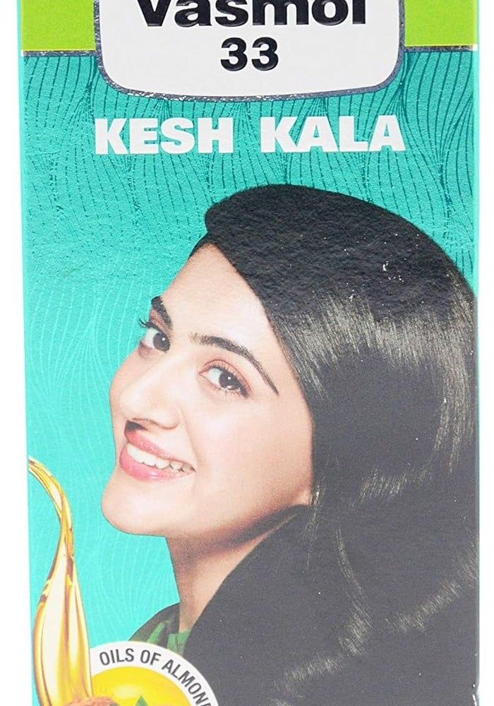 Vasmol Super 33 Kesh Kala Hair Oil - 100 ML, Enriched with Almond Protein - Image 1