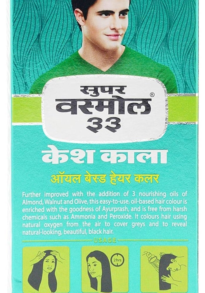 Vasmol Super 33 Kesh Kala Hair Oil - 100 ML, Enriched with Almond Protein - Image 3