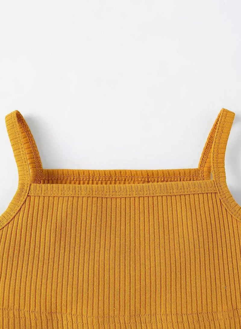 Baby Rib-knit Cami 2pcs Top & 2pcs Shorts - Image 3