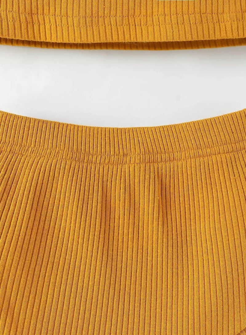 Baby Rib-knit Cami 2pcs Top & 2pcs Shorts - Image 5