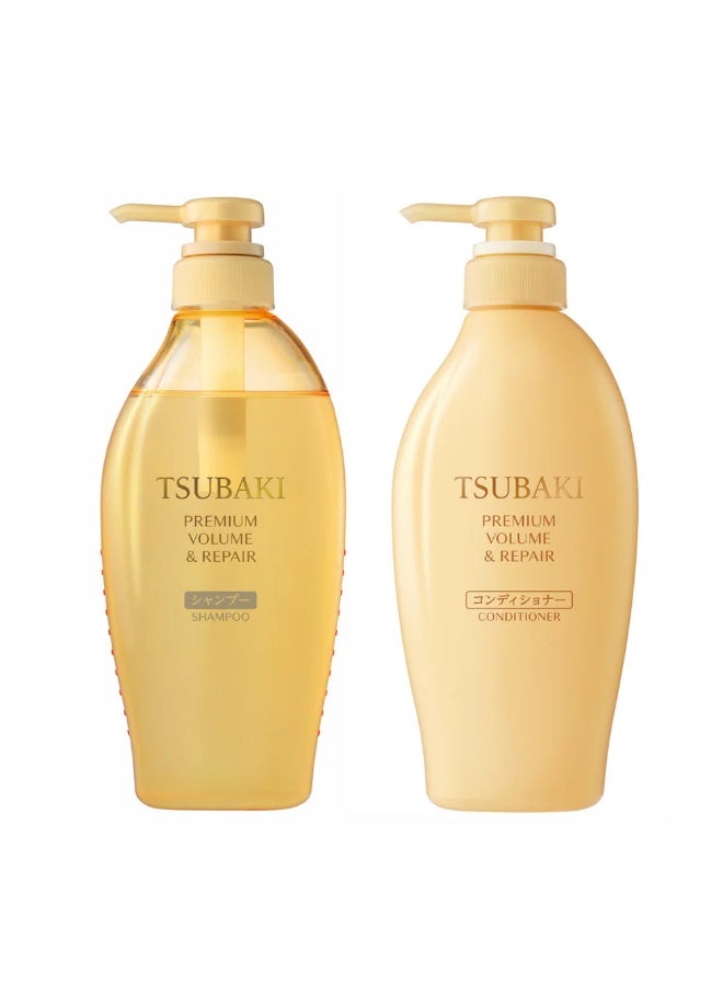 TSUBAKI Premium EX Complete Hair Care Bundle – Premium Volume & Repair Shampoo + Conditioner 2PC 450ML - Image 4