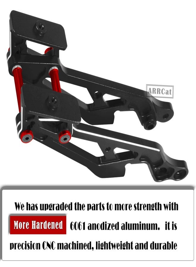 ARRCat Aluminum Wing Mount Upgrades Part for 1/8 Typhon, Outcast, Kraton, Notorious, Talion 6S BLX, ARRCat Hops Up Upgrades Part, Replace AR320347 (Black Red) - Image 3