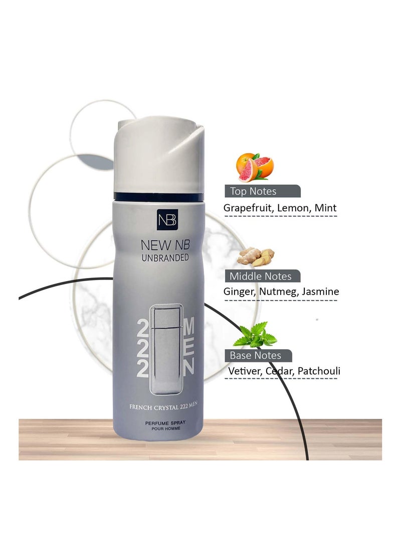 ان بي عطر رذاذ 222 للرجال 200 مل - Image 3