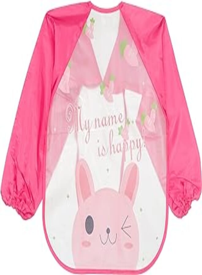 Mix and Max Mix&max baby bib long sleeves printed cat for girls-red