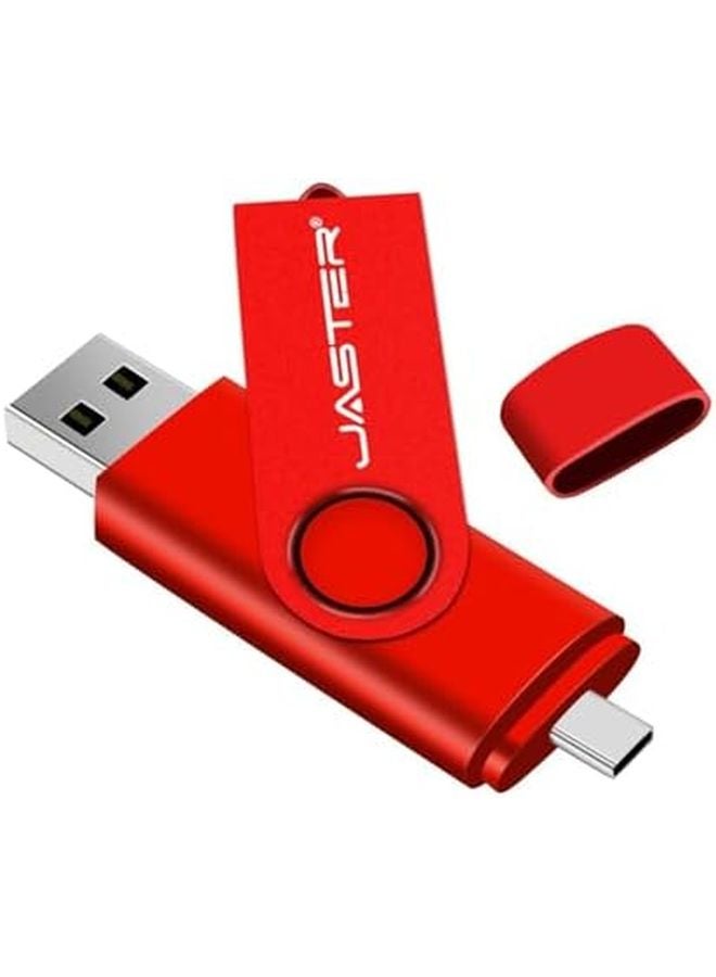 32GB Red Type C 2 In 1 USB OTG Flash Drive Dual USB 2 0 Memory Stick For Office - Image 2