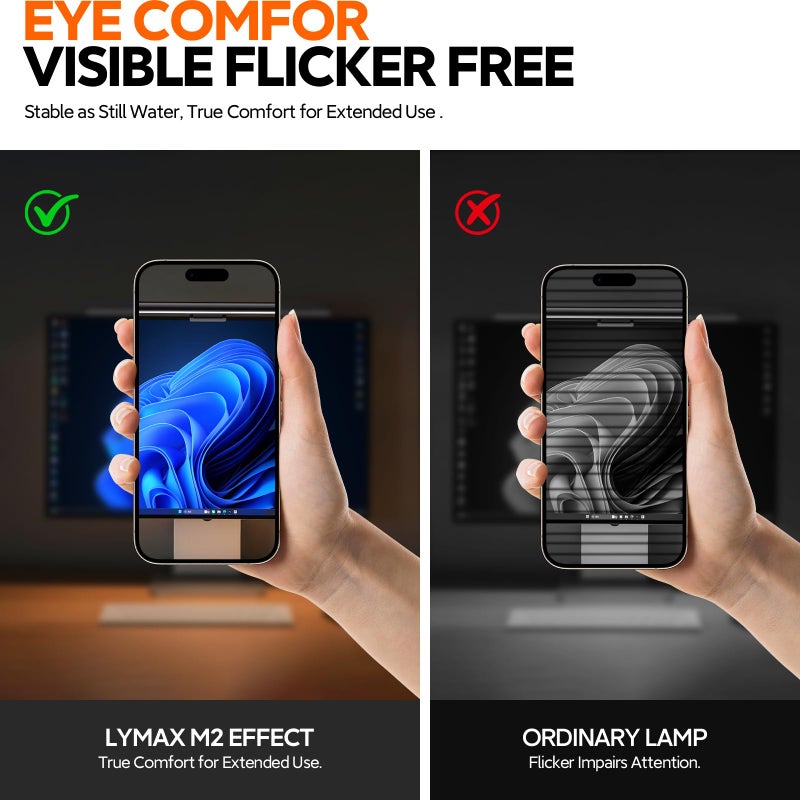 LYMAX Computer Monitor Light Bar with Remote: PC Monitor LED Bar Eye Caring Monitor Led Lights Adjustable Monitor Led Lights Desk Lamp for Home Office Gaming - Image 4