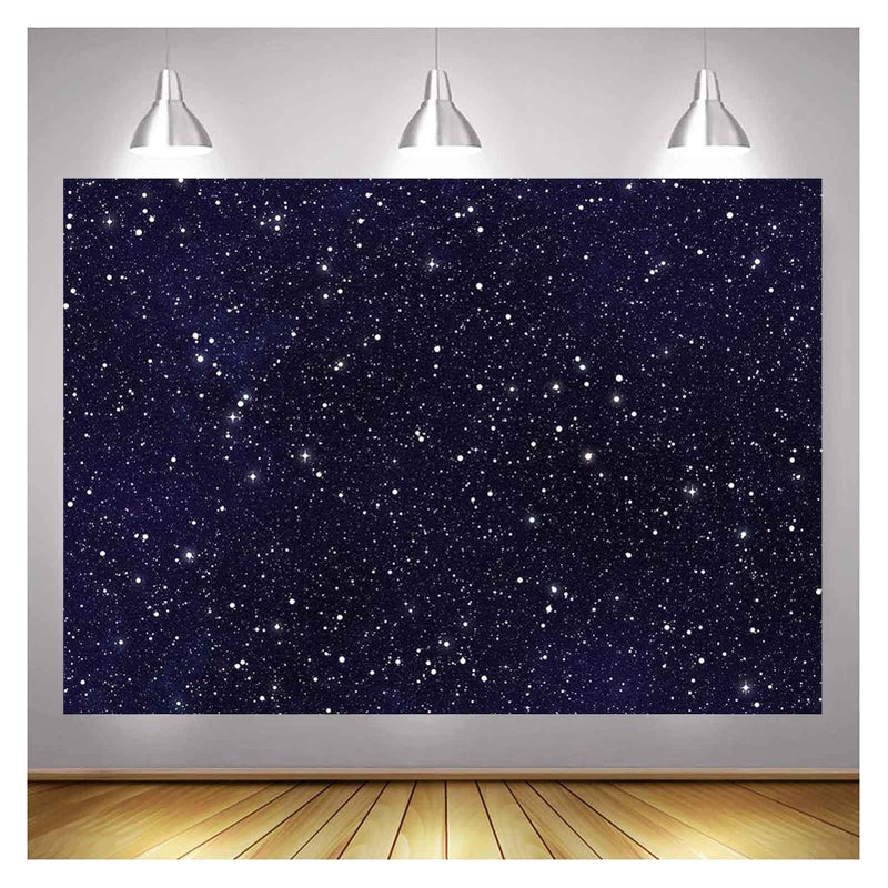XLL Early 2000s Theme Backdrops Night Sky Star Universe Space Starry Photo Background Galaxy Stars Children Boy or Girl Birthday Party Photography Backdrops Cake Table Banner 7x5ft - Image 4