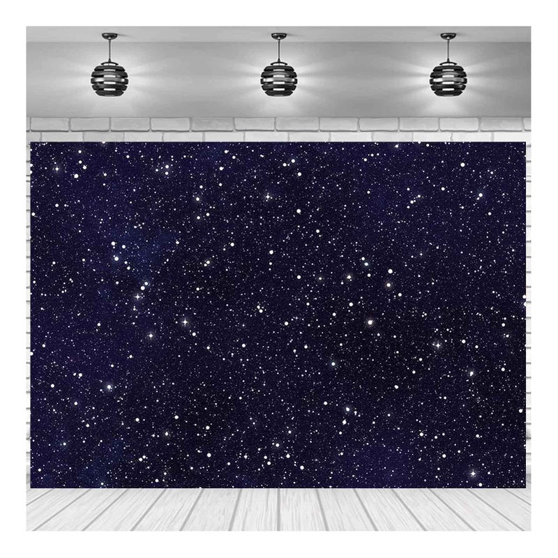 XLL Early 2000s Theme Backdrops Night Sky Star Universe Space Starry Photo Background Galaxy Stars Children Boy or Girl Birthday Party Photography Backdrops Cake Table Banner 7x5ft - Image 5