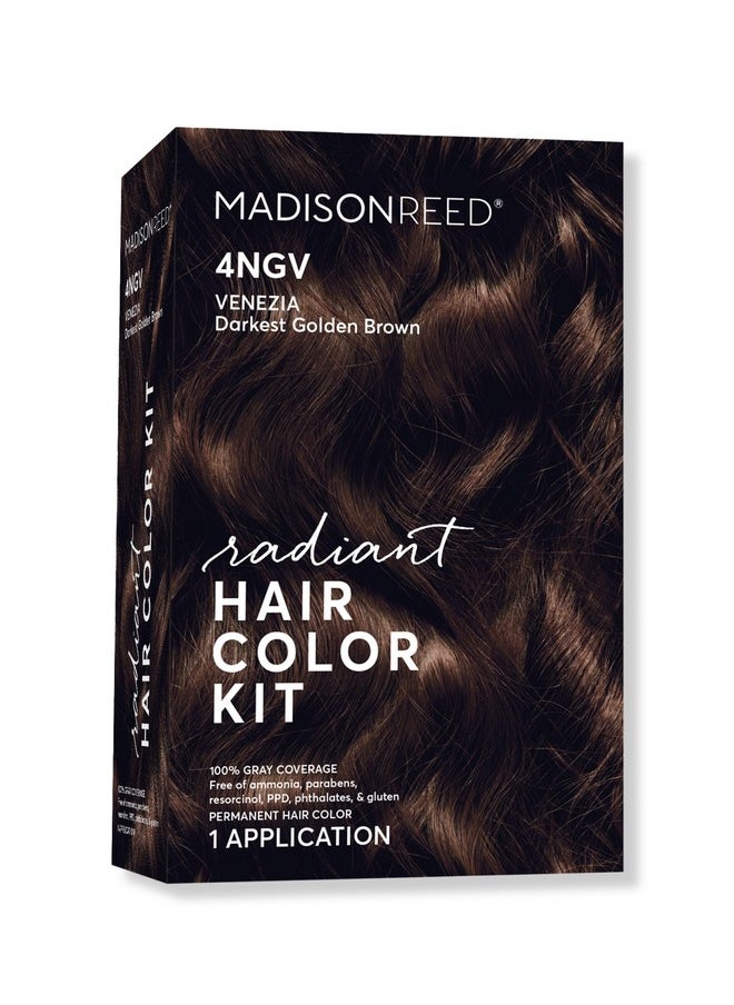 Madison Reed - Madison Reed Radiant Hair Color Kit, Darkest Golden Brown for 100% Gray Coverage, Ammonia-Free, 4NGV Venezia Brown, Permanent Hair Dye, Pack of 1 - Image 1
