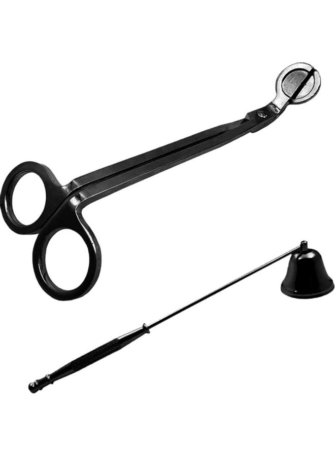 NIBEMINENT Wick Trimmer Candle Accessory Set Black - Image 1