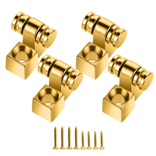 MAXCHEER Roller Guitar String Trees Guides Retainer for Fender Strat Stratocaster Tele Telecaster Electric Guitar，Pack of 4 (Gold) - Image 1
