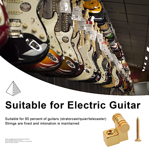 MAXCHEER Roller Guitar String Trees Guides Retainer for Fender Strat Stratocaster Tele Telecaster Electric Guitar，Pack of 4 (Gold) - Image 4