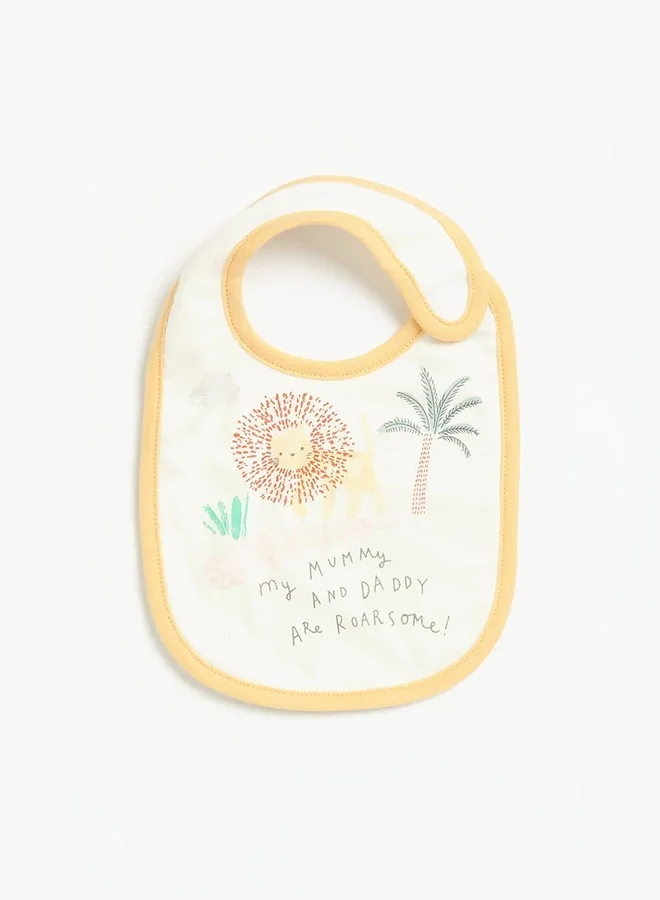 mothercare Pack Of 3, 100% Cotton Knitted Bibs