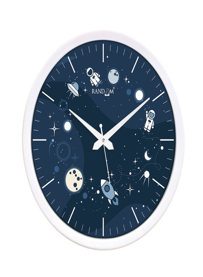 راندم ساعات حائط بلاستيكية وزجاجية مزخرفة عشوائية مقاس 12 بوصة للمنزل، غرفة المعيشة، الردهة، المطبخ، ساعة حائط أنيقة تناظرية بلاستيكية - Image 2