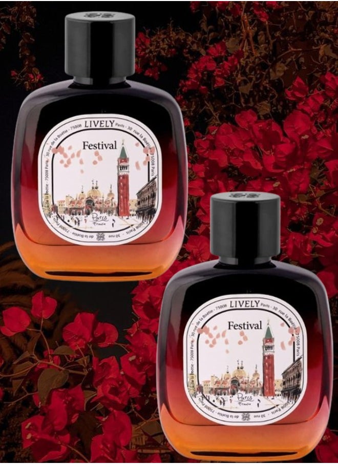 لايفلي 2 قطع عطر لايفلي فيستيفال 100 مل  - Image 1
