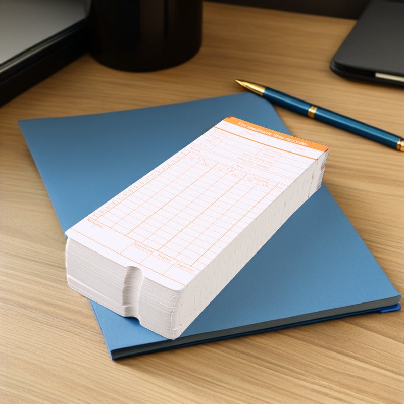 200 Sheets Attendance Paper Cards Time Clock Cards Attendance Payroll Recorders - Image 5
