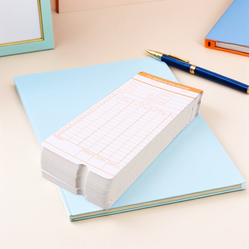 200 Sheets Attendance Paper Cards Time Clock Cards Attendance Payroll Recorders - Image 3