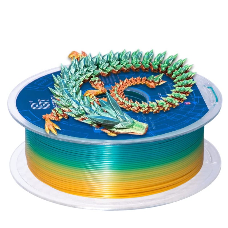 Geeetech Rainbow PLA Filament 1.75mm, 3D Printer Multicolor Filament, Color Changing Filament 1kg (2.2lbs) 1 Spool, Dimensional Accuracy +/- 0.02 mm - Image 1