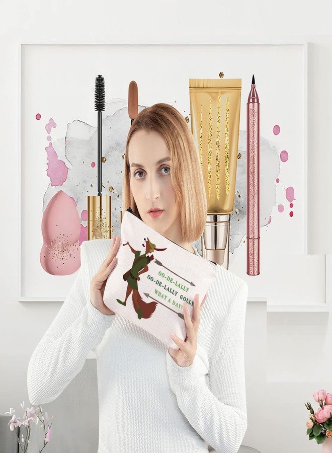 LEVLO Fox Cosmetic Makeup Bag Fox Movie Fans Gift Oo-De-Lally Oo-De-Lally Golly What a Day Makeup Zipper Pouch Bag(La lly) - Image 2