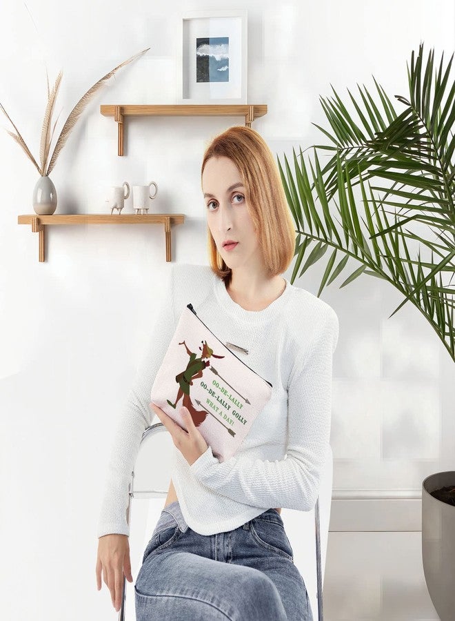 LEVLO Fox Cosmetic Makeup Bag Fox Movie Fans Gift Oo-De-Lally Oo-De-Lally Golly What a Day Makeup Zipper Pouch Bag(La lly) - Image 4