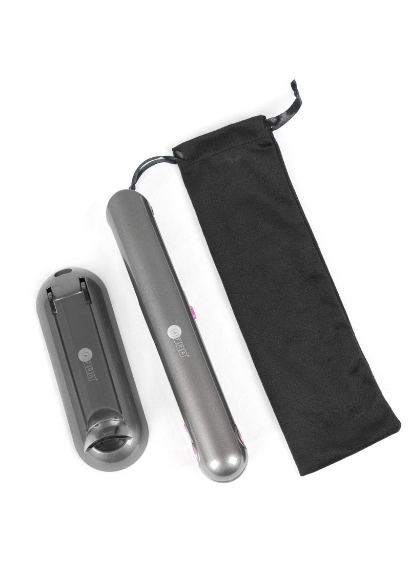 AFRA Hair Straightener, Cordless, Rechargeable, Floating Plates, 3 Temperature Settings, Ergonomic, Lockable Handle, Compact Design.AF-4000HSGY, 2 year warranty.